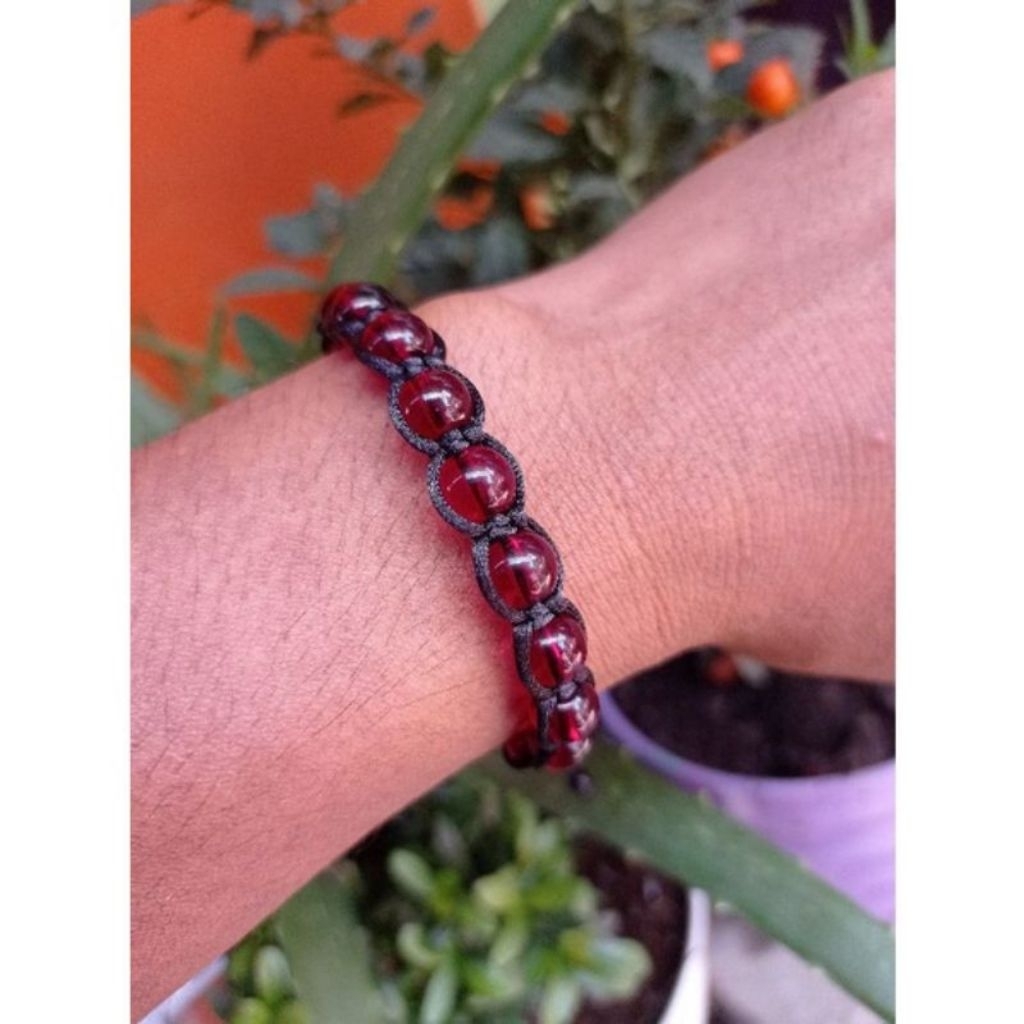 gelang bohemian delima merah siem