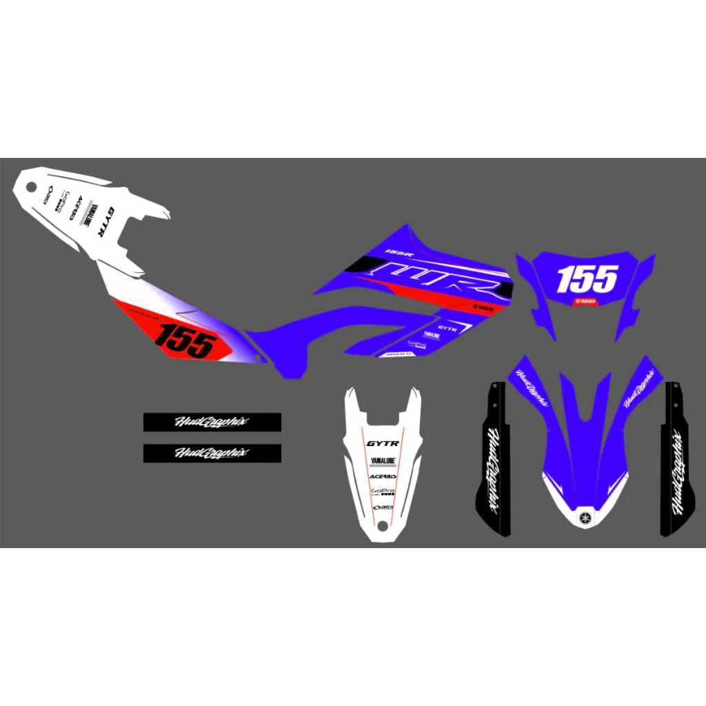 Decal Yamaha Wr 155 Superglossy Premium - Decal Wr155 Konsep Supermoto simple