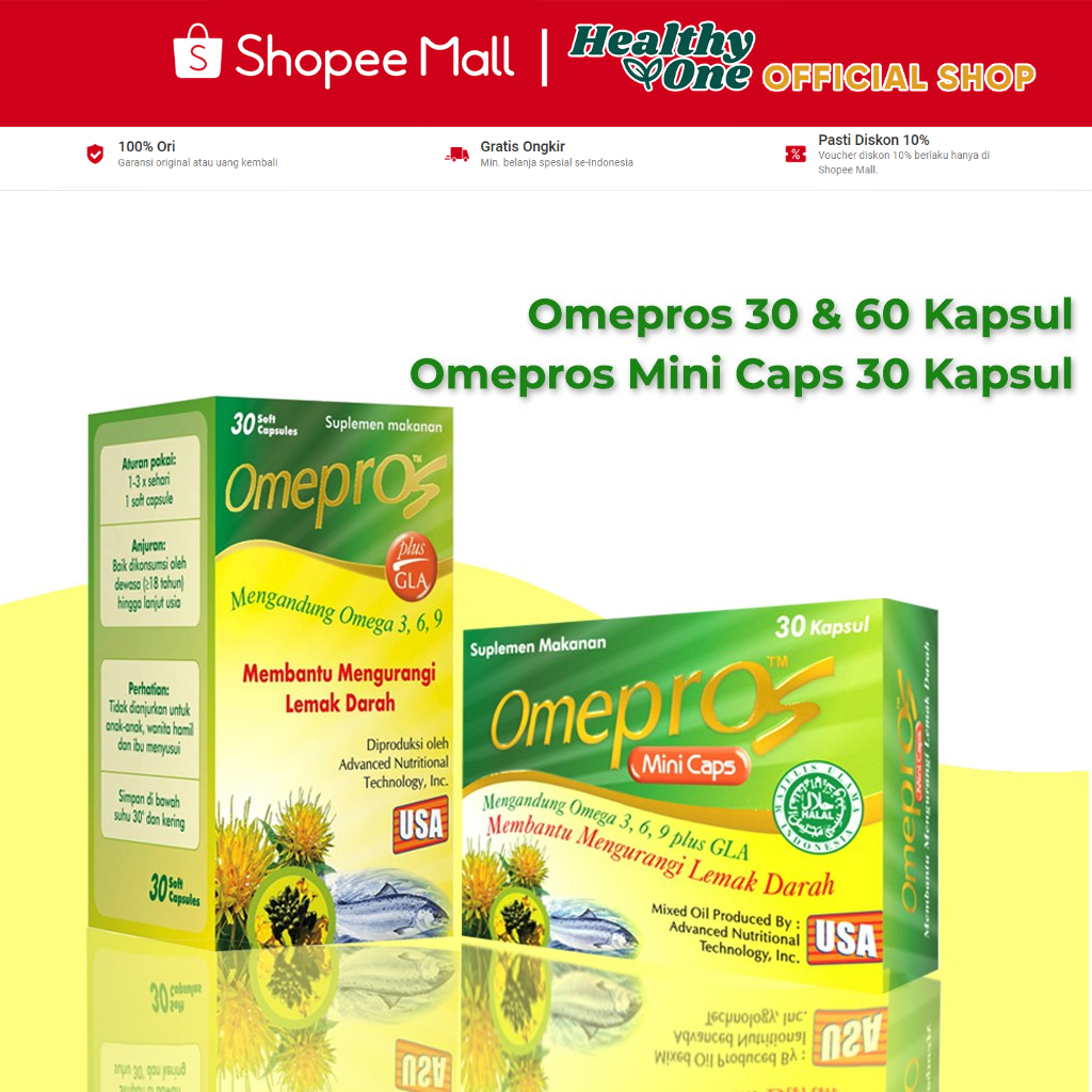 Omepros / Omepros Mini Caps / Menurunkan Kolesterol, Mencegah Serangan Jantung Dan Stroke
