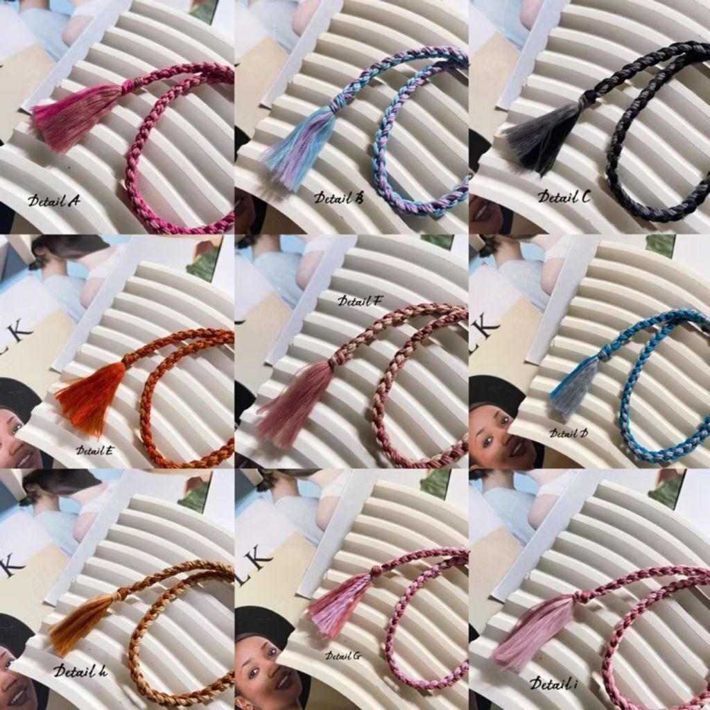 10Warna Gelang TALI KEPANG ANYAMAN  anyam etnik handmade tassel rumbai pria wanita