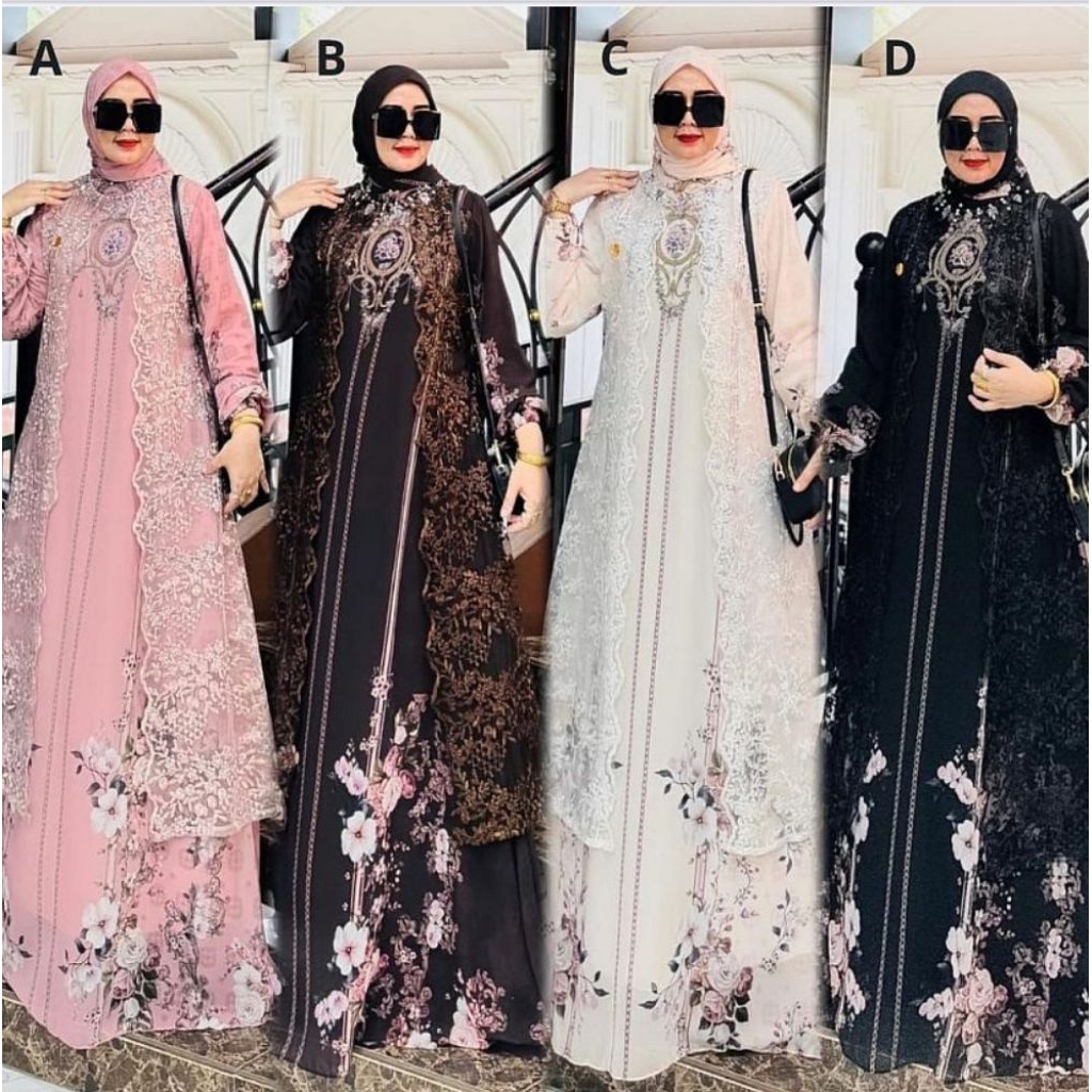 EL RAYYA GAMIS SET HIJAB SEMI OUTER BY NABIL