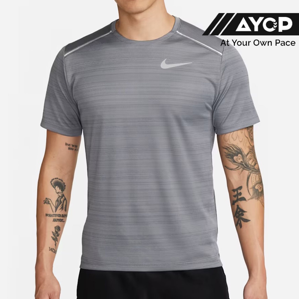 Nike Dri-FIT Miler Short Sleeve - Grey