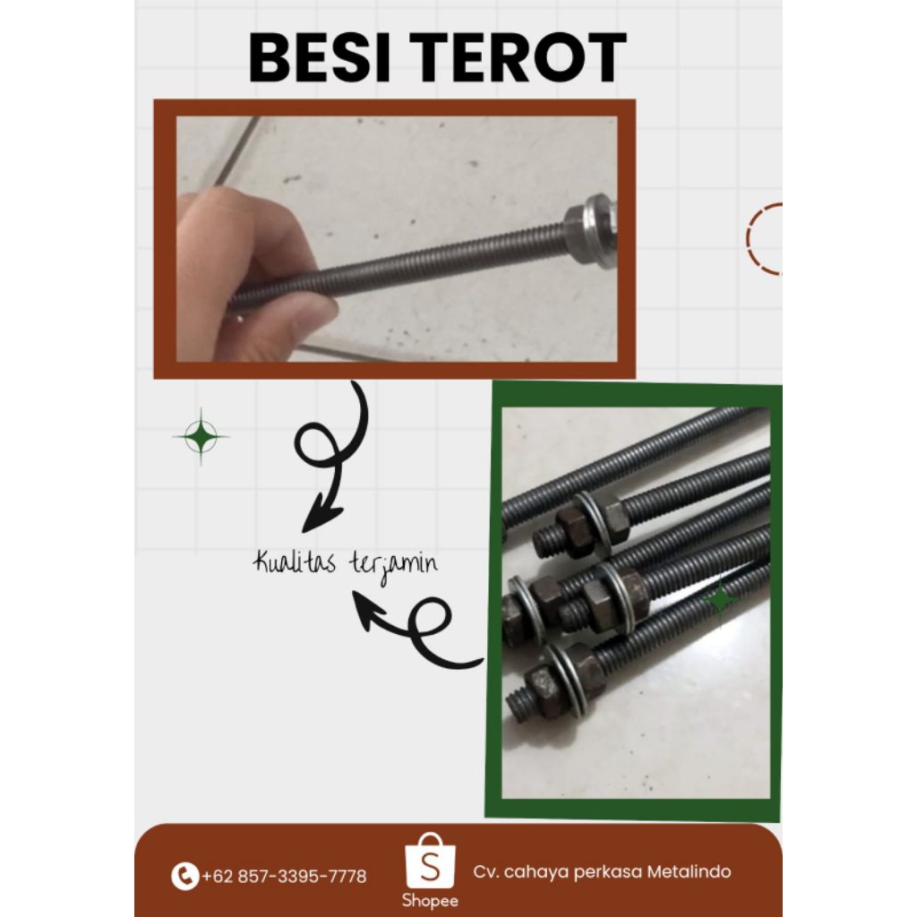 besi terot besi as terot aluminium