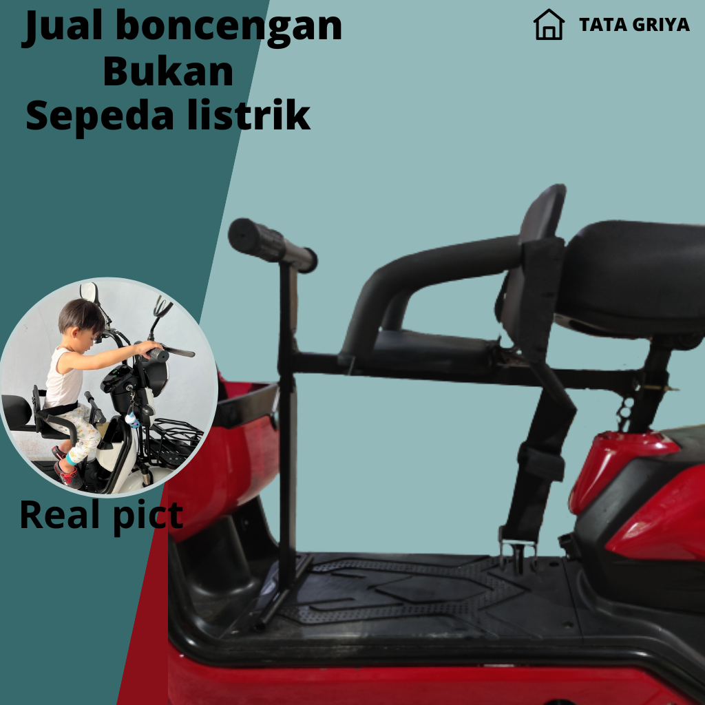 kursi boncengan sepeda listrik anak depan bisa untuk uwinfly selis goda exotic dll
