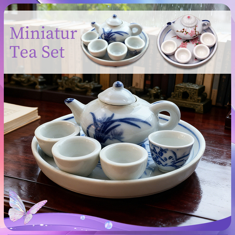 Teh Miniature Tea Set China Miniatur Teko Set Miniatur Keramik Teko Gelas