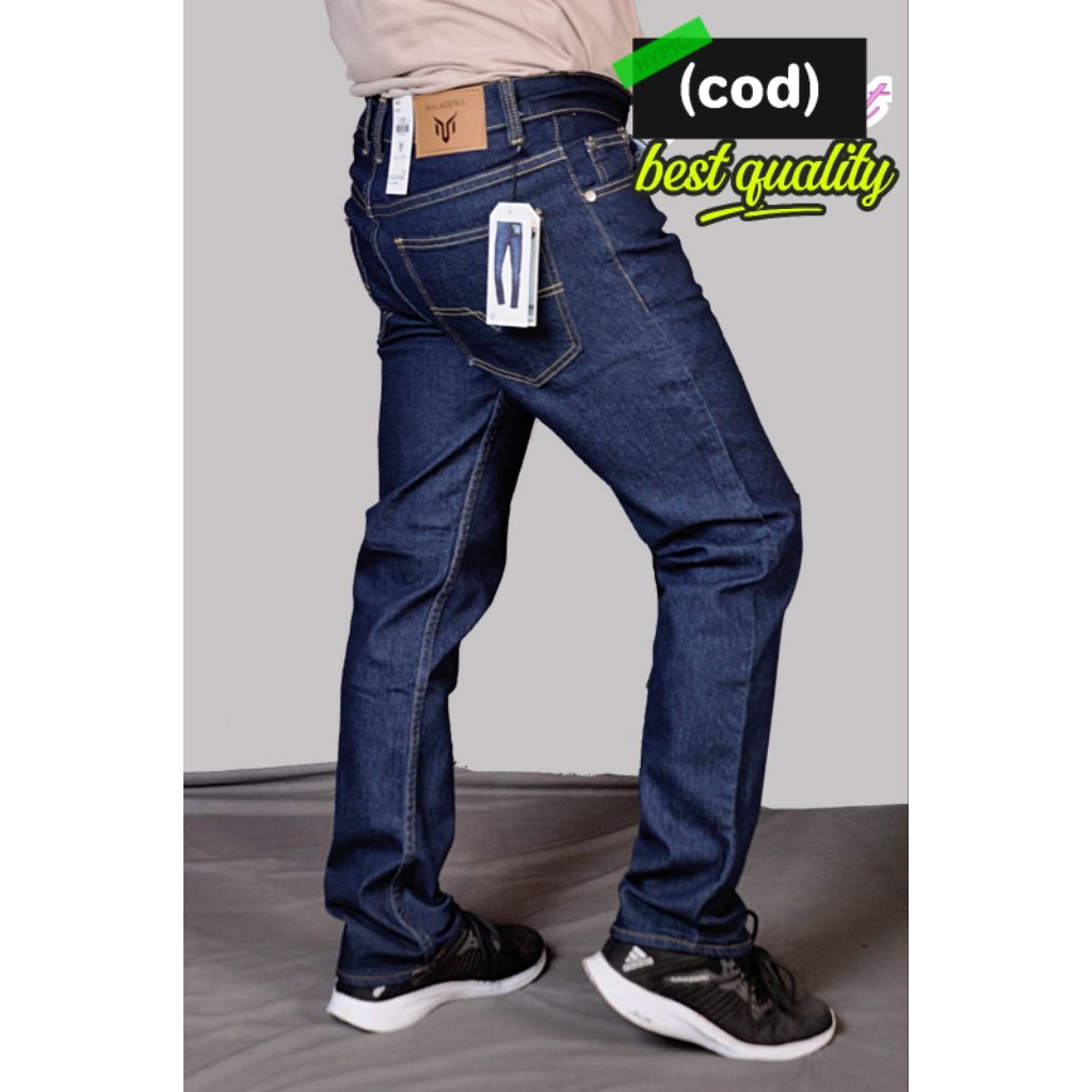 celana panjang jeans pria REGULER FIT / SEMI SLIMFIT BAHAN MELAR SIZE KECIL SAMPAI JUMBO