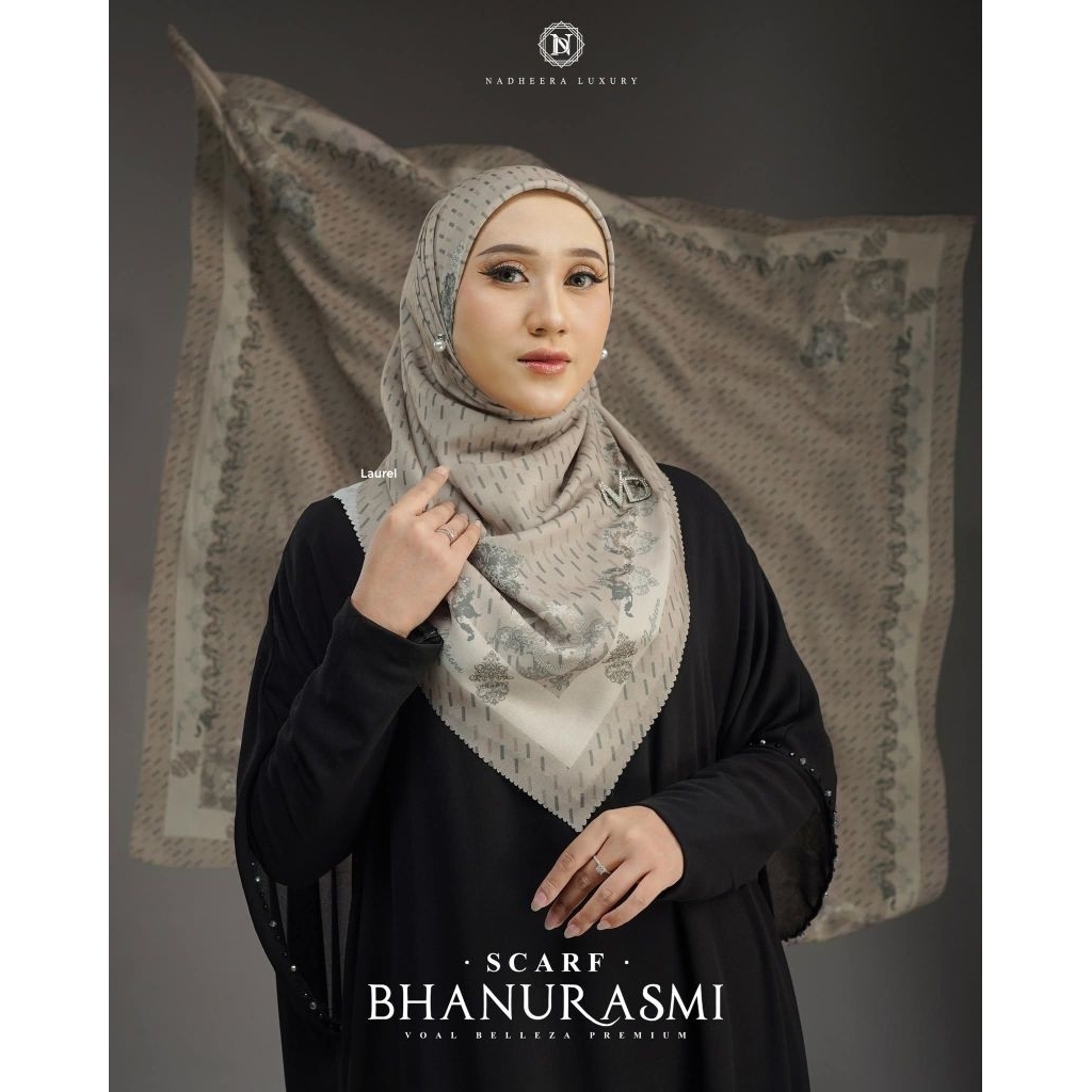 Nadheera Luxury Hijab Segiempat motif Cantik