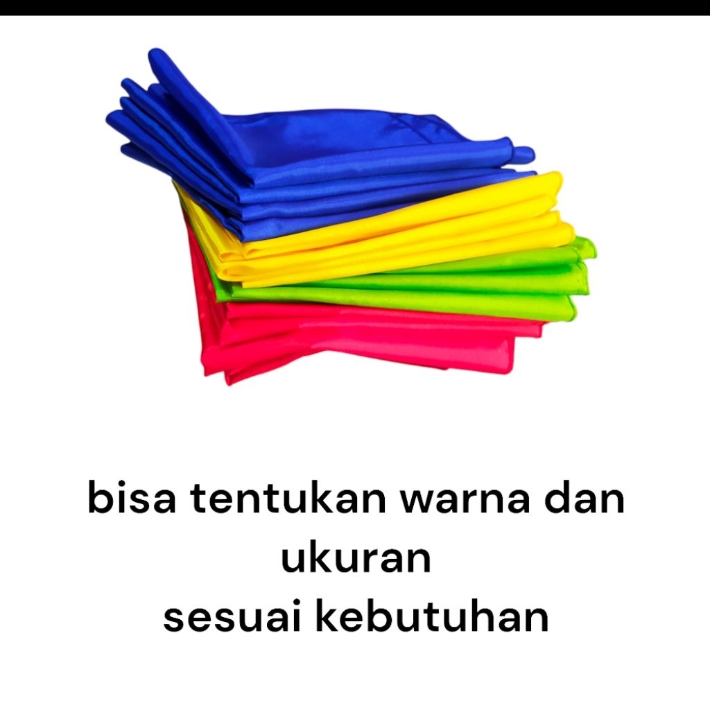 slayer segi empat polos warna ukuran 135 cm x 135 cm