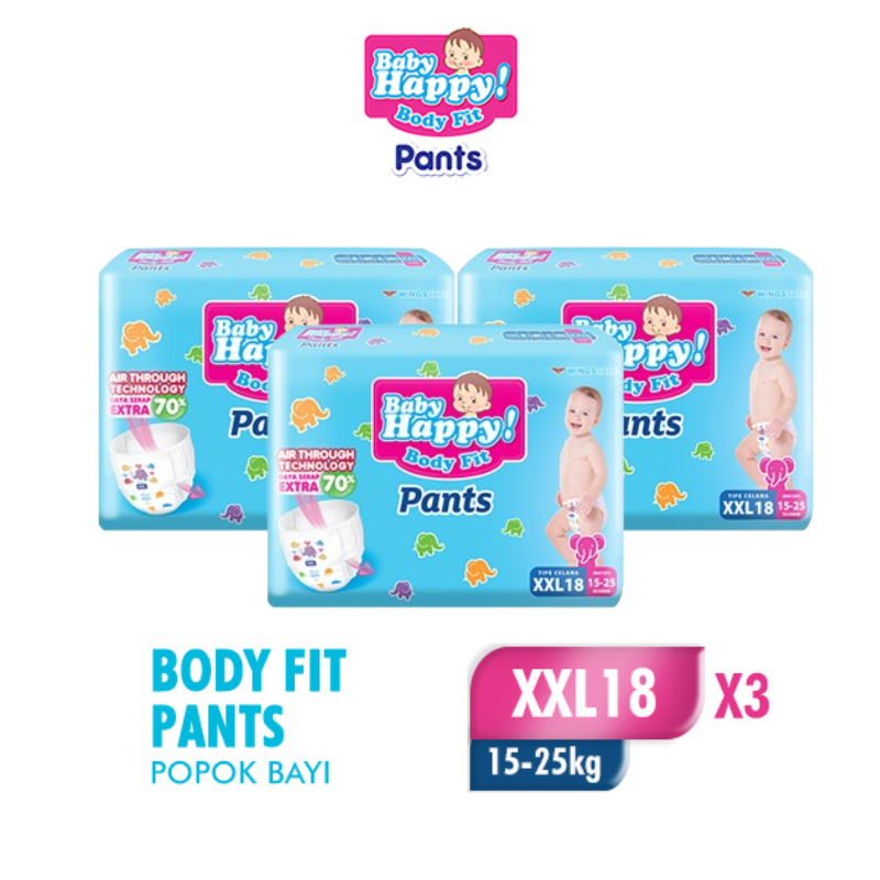 Baby Happy Pants Popok Bayi Celana XXL 18 x3