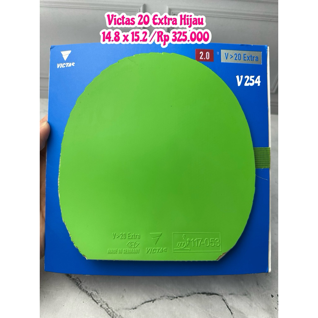 SECOND KARET PINGPONG TENIS MEJA BEKAS VICTAS 20 EXTRA WARNA HIJAU