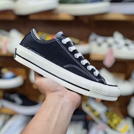sepatu sekolah hitam putih pendek cowok cewek ukuran 36-45 murah di shope