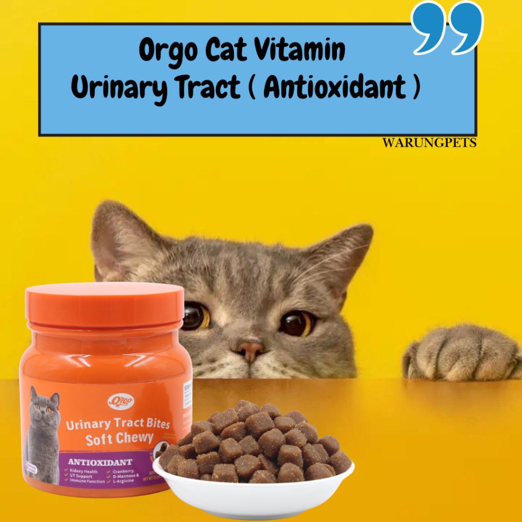 Orgo Urinary Tract Bites Soft Chewy Vitamin Kucing - Supplement Kucing Urinary Care