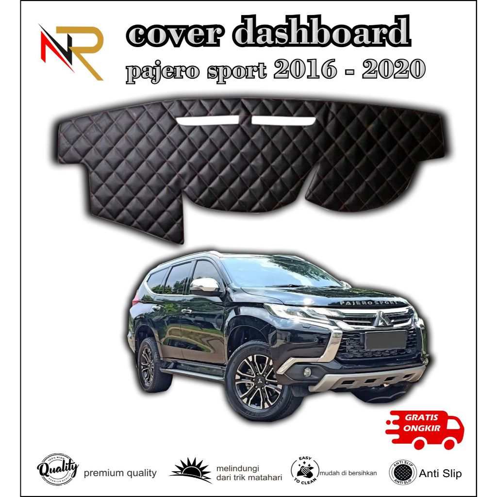 Cover Alas Dashboard/Pelindung Dasbord Pajero Aksesoris Pajero 2016-2020 Bahan Kulit Premium