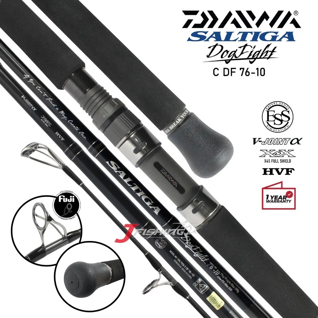 Joran DAIWA SALTIGA C DOGFIGHT 25 | DF 76-10 DF 84-6 DF 81-8 | PE 6 - PE 10 | Popping | Resmi