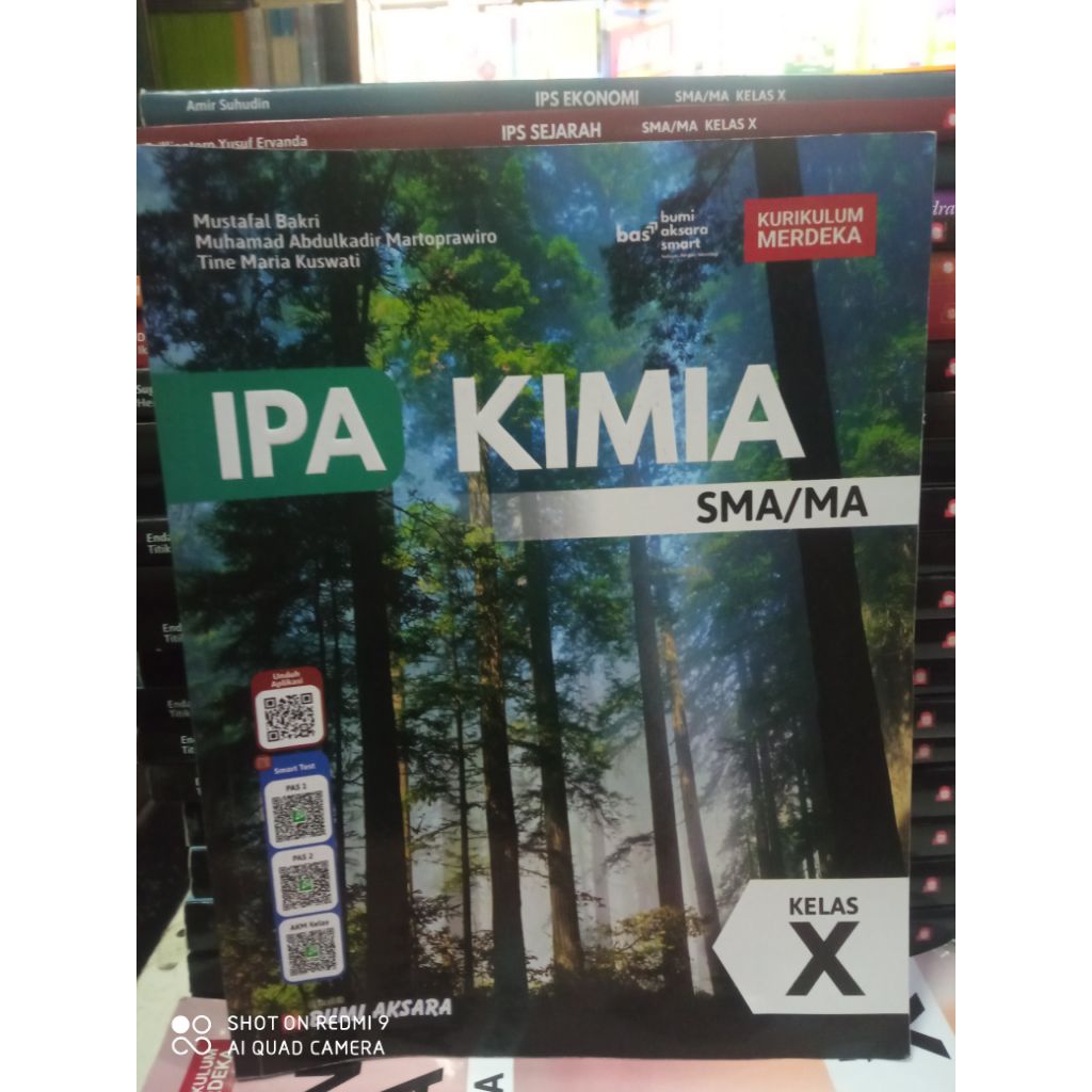 Buku IPA kimia untuk SMA kelas 10 kurikulum merdeka bumi aksara