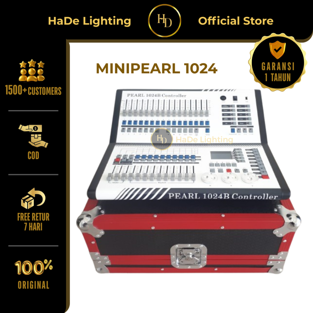 Mixer Minipearl 1024B DMX 512 - Mixer Lighting Minipearl 1024B Lighting Controlled  Free Hardcase