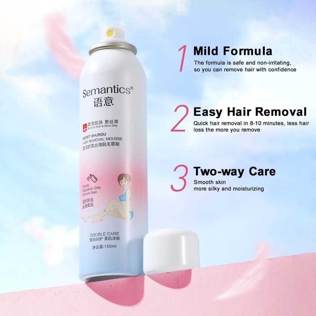 FOAM PERONTOK BULU KAKI DAN BADAN TANPA SAKIT MEFAPO 98ml MOUSSE SPRAY LEGS AND BODY HAIR REMOVAL
