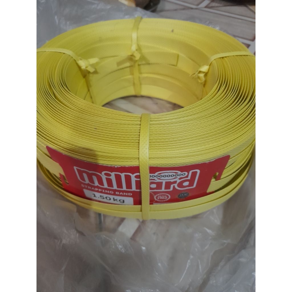 Strapping Band / tali bangunan / ikat bangunan kuning merk milliard