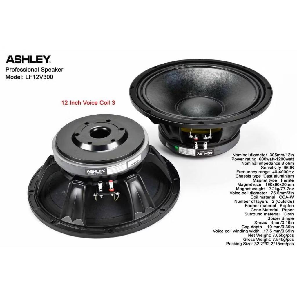 COMPONENT SPEAKER ASHLEY LF12V300 12INCH KOMPONEN ASHLEY LF12V300 ORIGINAL 12INCH