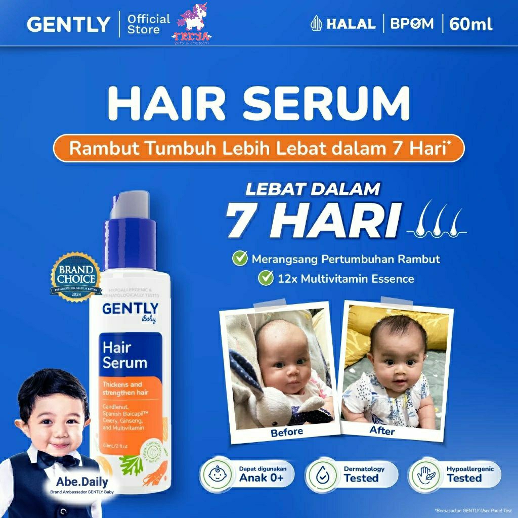 GENTLY - Hair Serum 60ml | Serum Rambut Anak