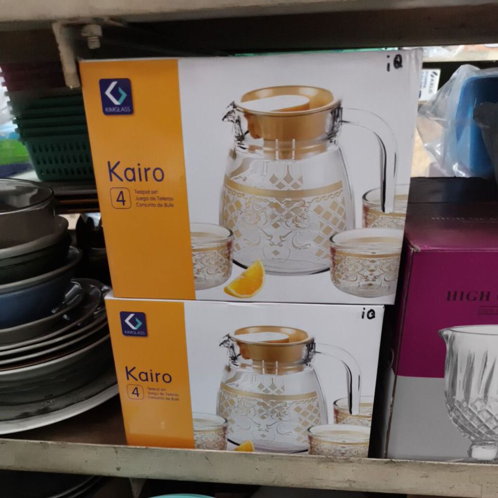 Teko set 3 gelas Cantik Souvenir Kado