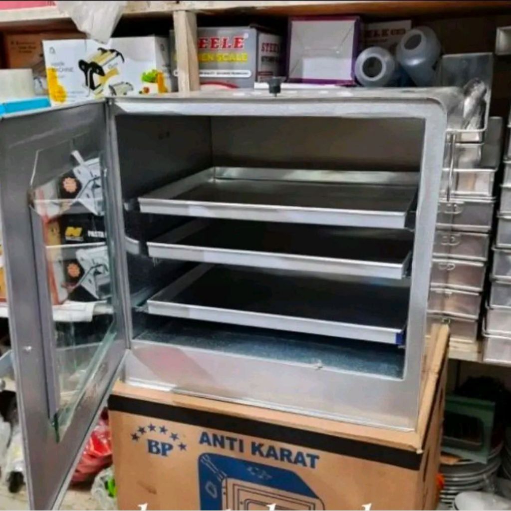 Oven Kue Bakar Tangkring  Bima aluminium + 3 rak kawat + 3 loyang nastar