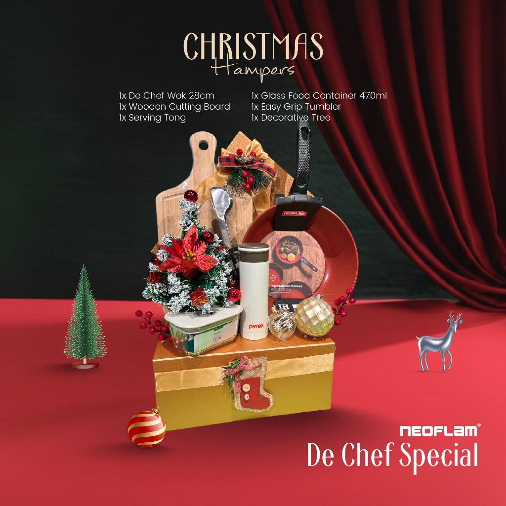 Neoflam DE CHEF Wok Pan / Panci Penggorengan Keramik Korea dan Hampers Natal Special Edition