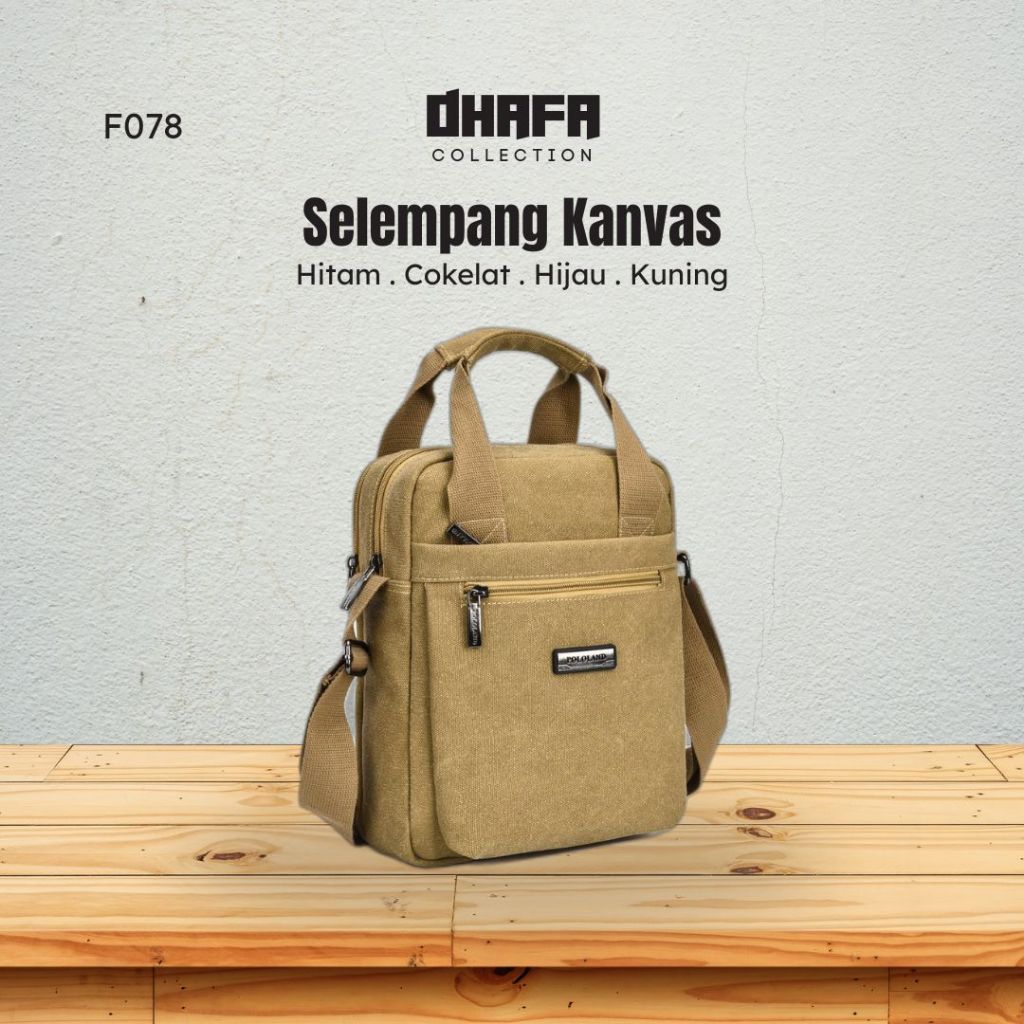 DBC Tas Selempang Kanvas Premium | Tas Pria | Tas Kanvas | Tas Premium | F078
