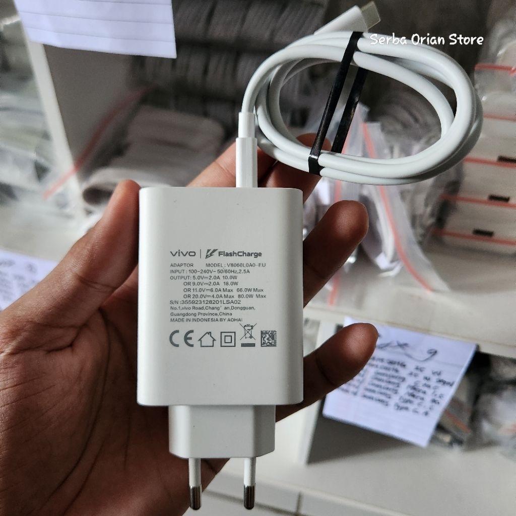 Charger Vivo 80 Watt Bekas Mulus Copotan Ori V27e/T1pro