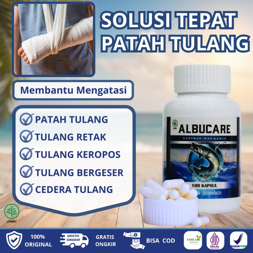Albucare Obat Patah Tulang Tulang Bergeser Tulang Retak Cedera Tulang Tulang Keropos Kalsium Patah T
