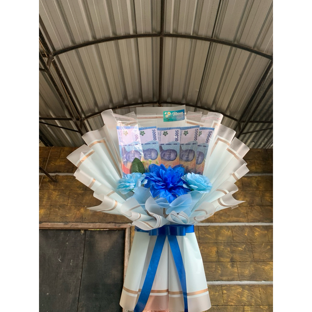 Buket Besar ll Buket Uang 5 Lembar ll Buket Bunga