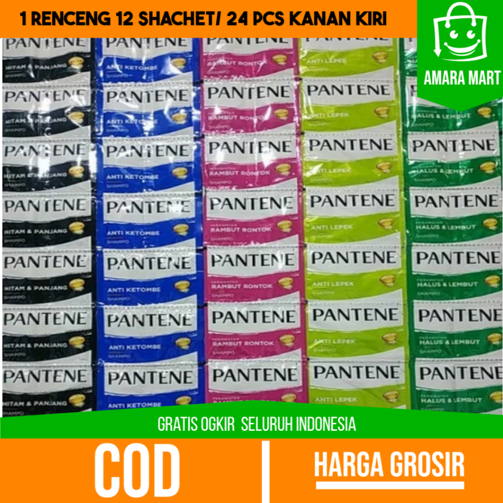 1 Renceng Pantene Isi 12 Sachet shampoo pantene sachet 10gr RENCENG