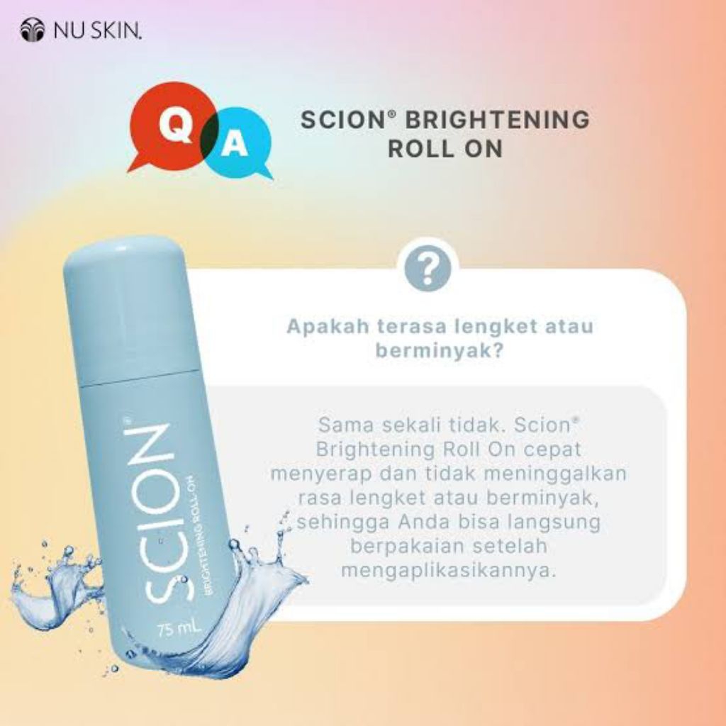 1 pcs Roll On Deodorant brightening ORI PROMO skin nu