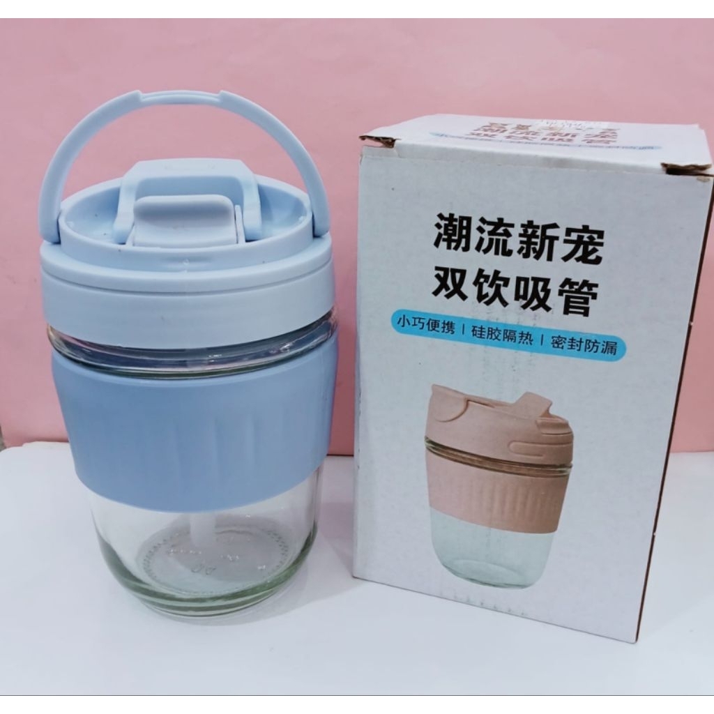 GELAS TUMBLR KACA/GELAS KACA COFFEE 350ML