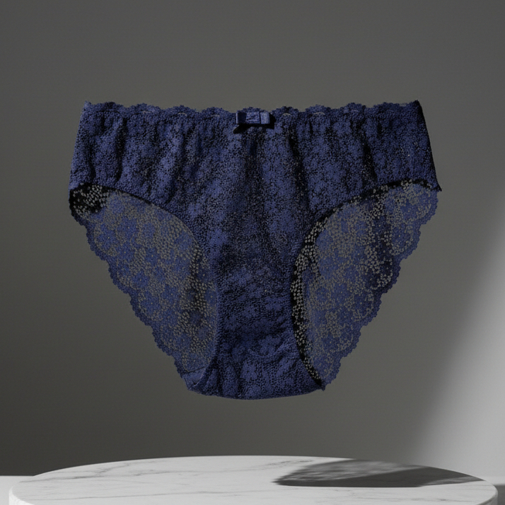Lingerie Panties Flower Lace Rheto / Tori Warna Old Blue - Celana Dalam Wanita Original