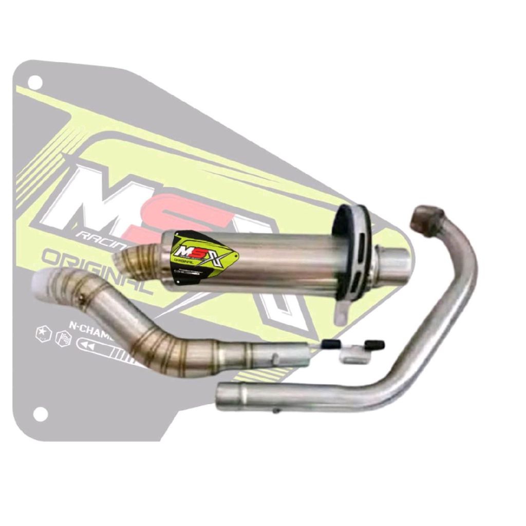 Knalpot original msx bulat las panjang satria Fu Vixion CBR Jupiter MX king Sonic gsx bison scorpio 