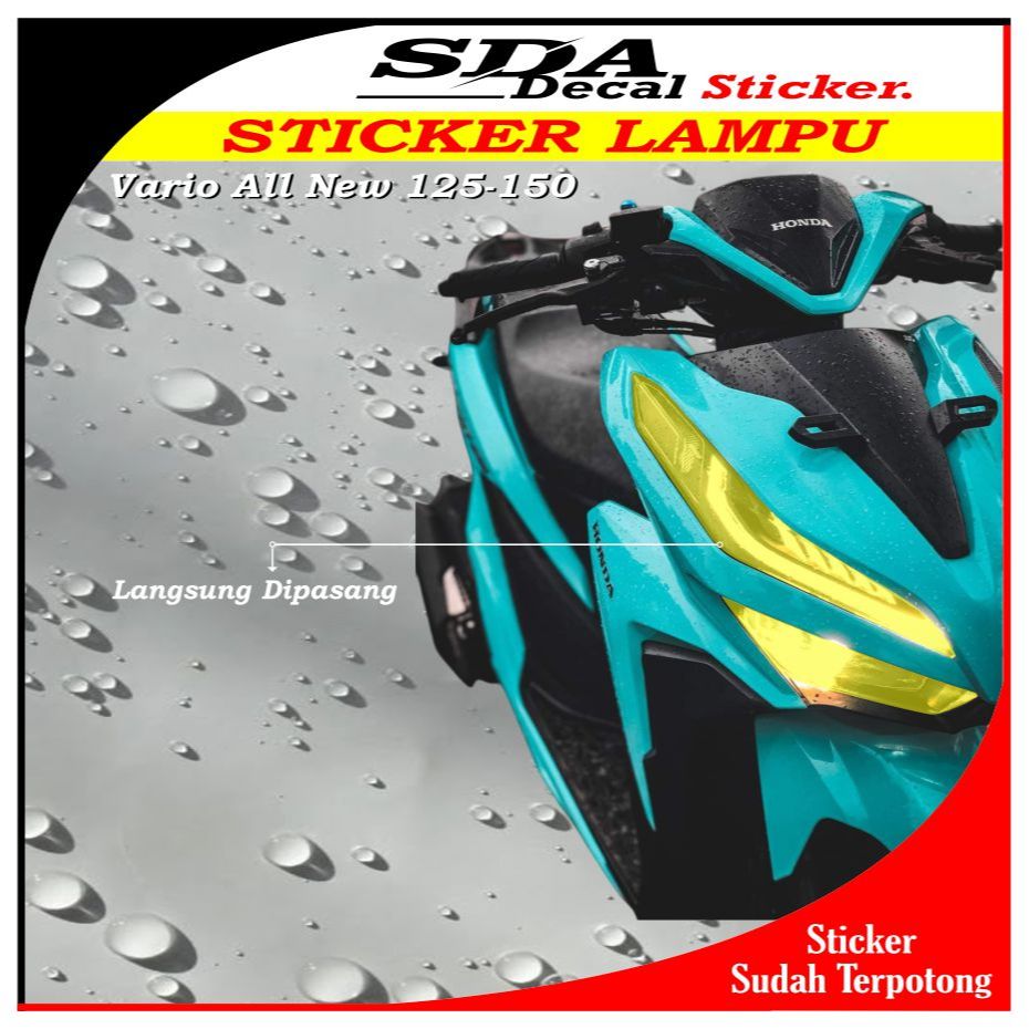 Stiker Lampu Sen Vario 125 /150 2018-2021 | Stiker Alis dan Lampu Vario  New 2023 | Stiker Lampu Ali