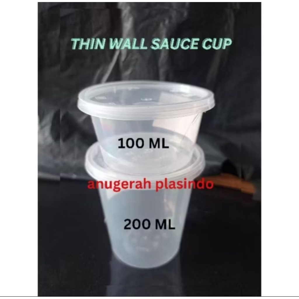 sauce cup 200 ml thinwall meiji isi 50 pcs