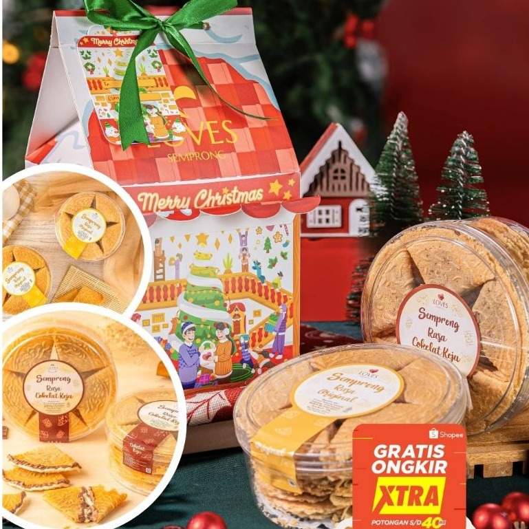 Loves Semprong - Hampers Natal Oleh Oleh Jakarta Cemilan Enak Kue Kering Semprong Isi Viral