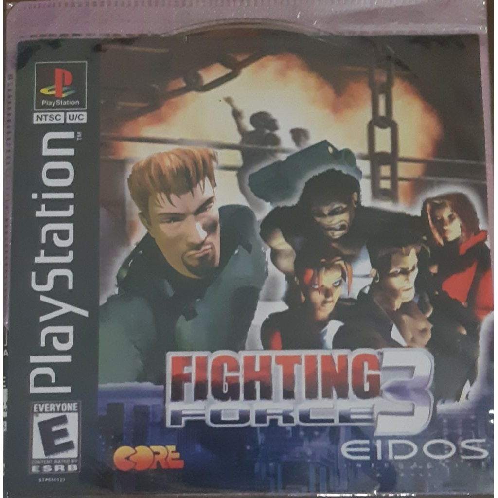 Kaset Playstation 1 PS1 Kopab Copy Pabrik Cover Plastik Bergambar Fighting Force 3 isi Fighting Forc