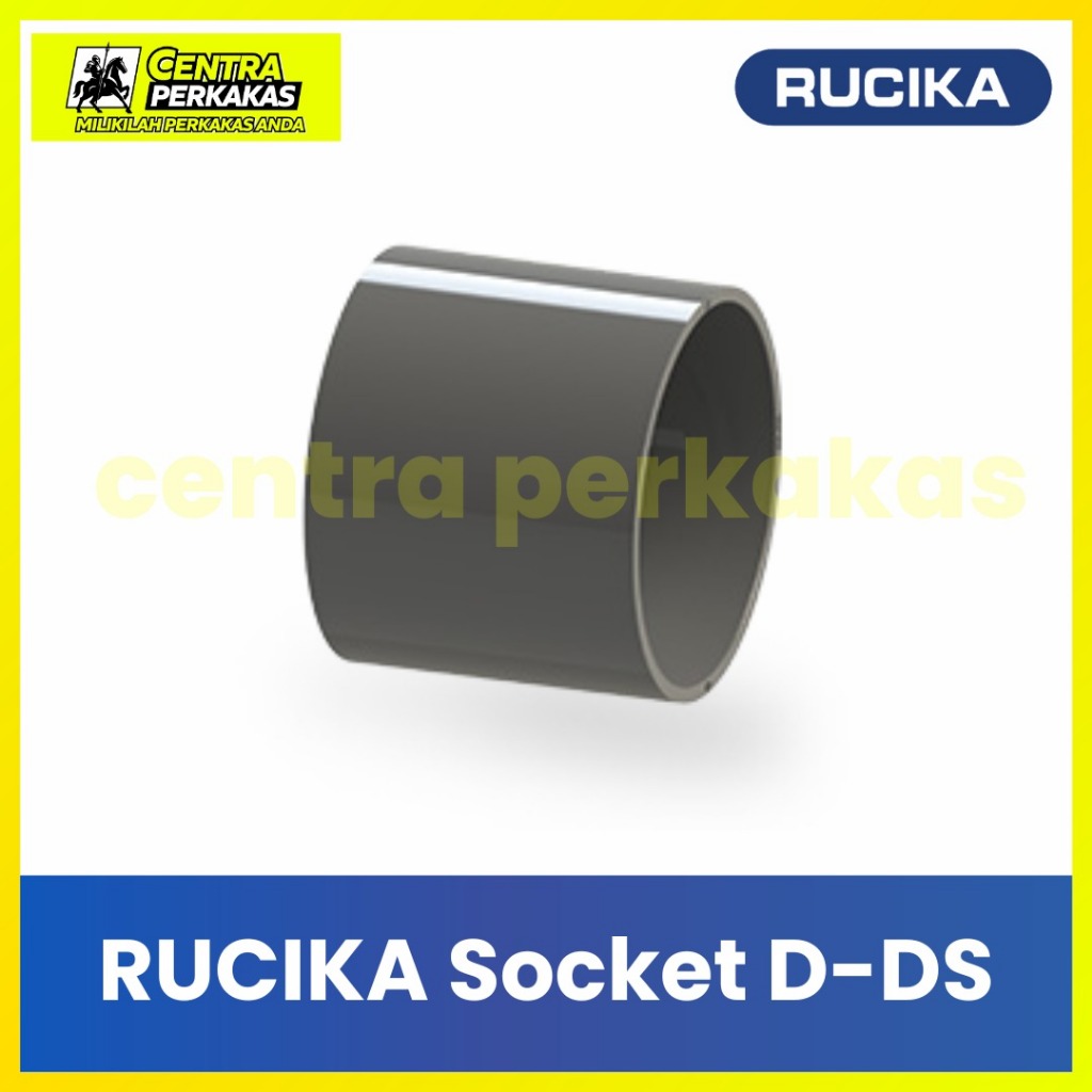 Rucika Sok Pipa PVC Tipe D Ukuran 2.5 3 4 Inchi Sambungan Paralon Lurus Polos Fitting Pipa Air Kotor