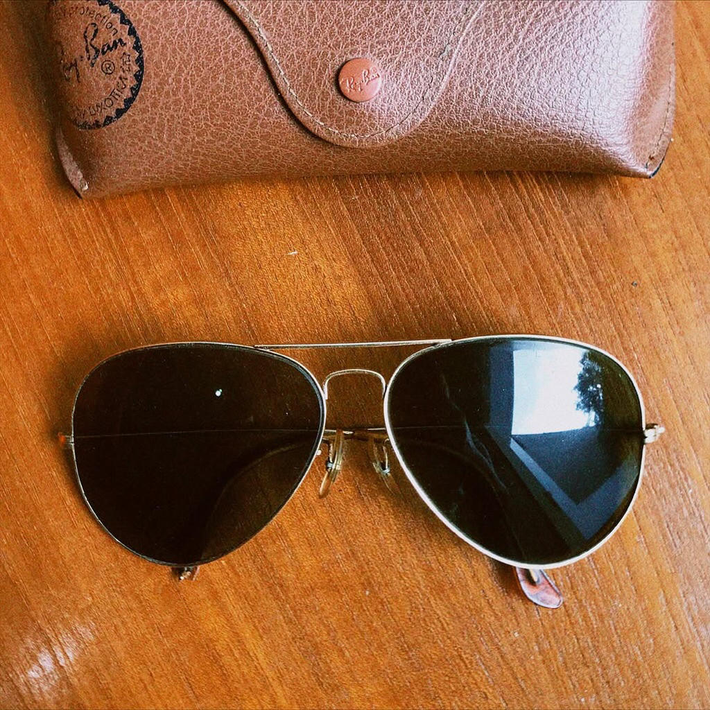 Vintage Rayban Aviator Bausch And Lomb B&amp;L G15 Lens ray ban sunglasses Made in Usa  Size 62 mm 14 la