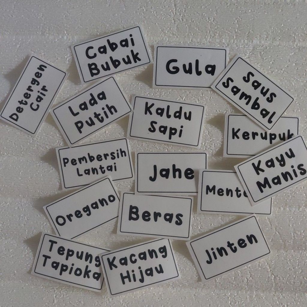 Stiker Label Bumbu Dapur Anti Air Bisa Request Tulisan