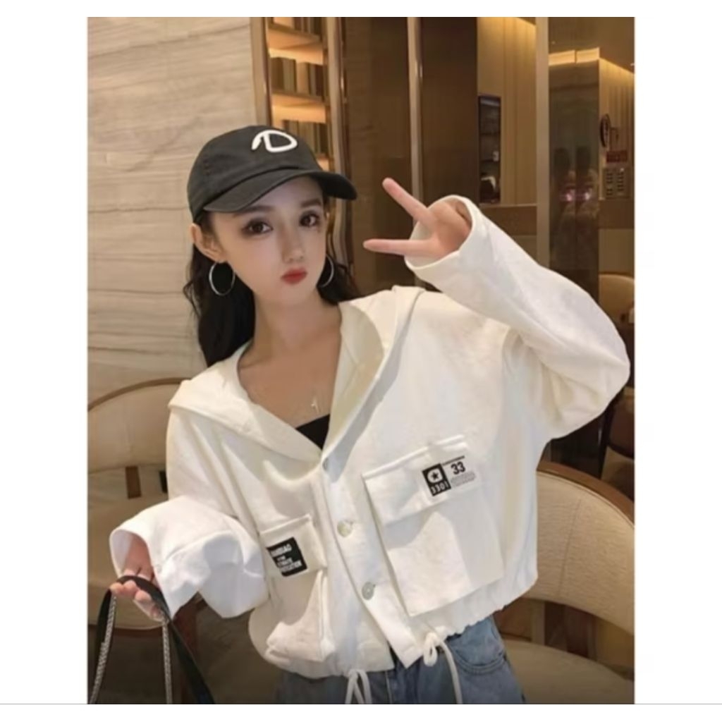 JAKET CROP || SAILOR JAKET CROP WANITA