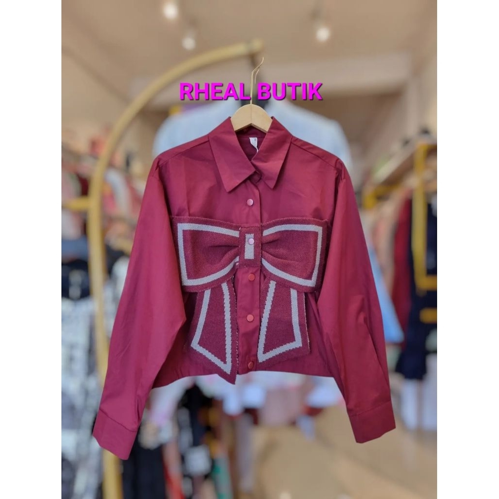 Atasan Kemeja Wanita pita besar cewek dewasa terbaru