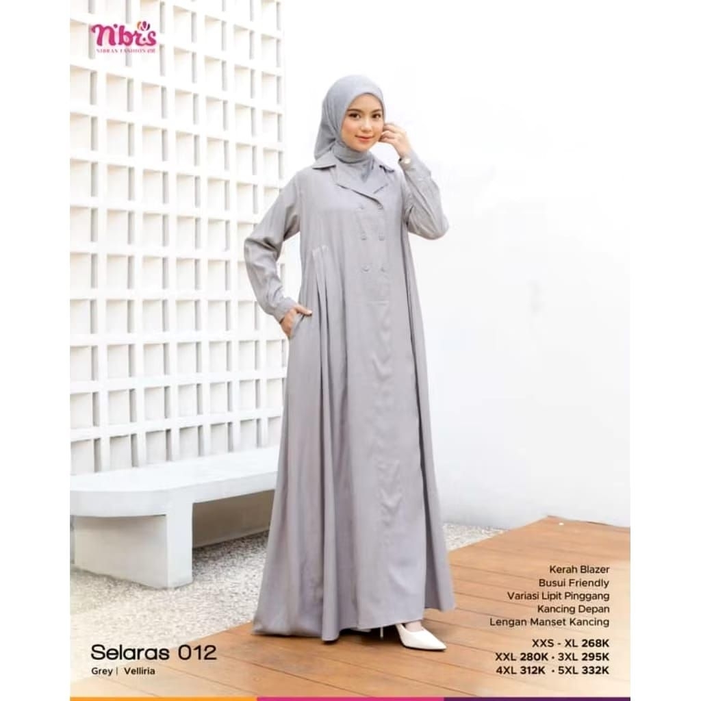 GAMIS NIBRAS SELARAS 012 BANYAK WARNA. GAMIS NIBRAS TERBARU_GAMIS NIBRAS DISKON