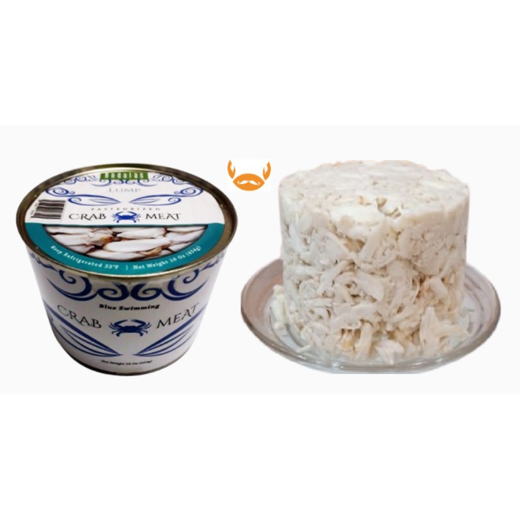 Andalas Daging Rajungan Kupas Pasturisasi tanpa cangkang kemasan kaleng 454 gram - Lump