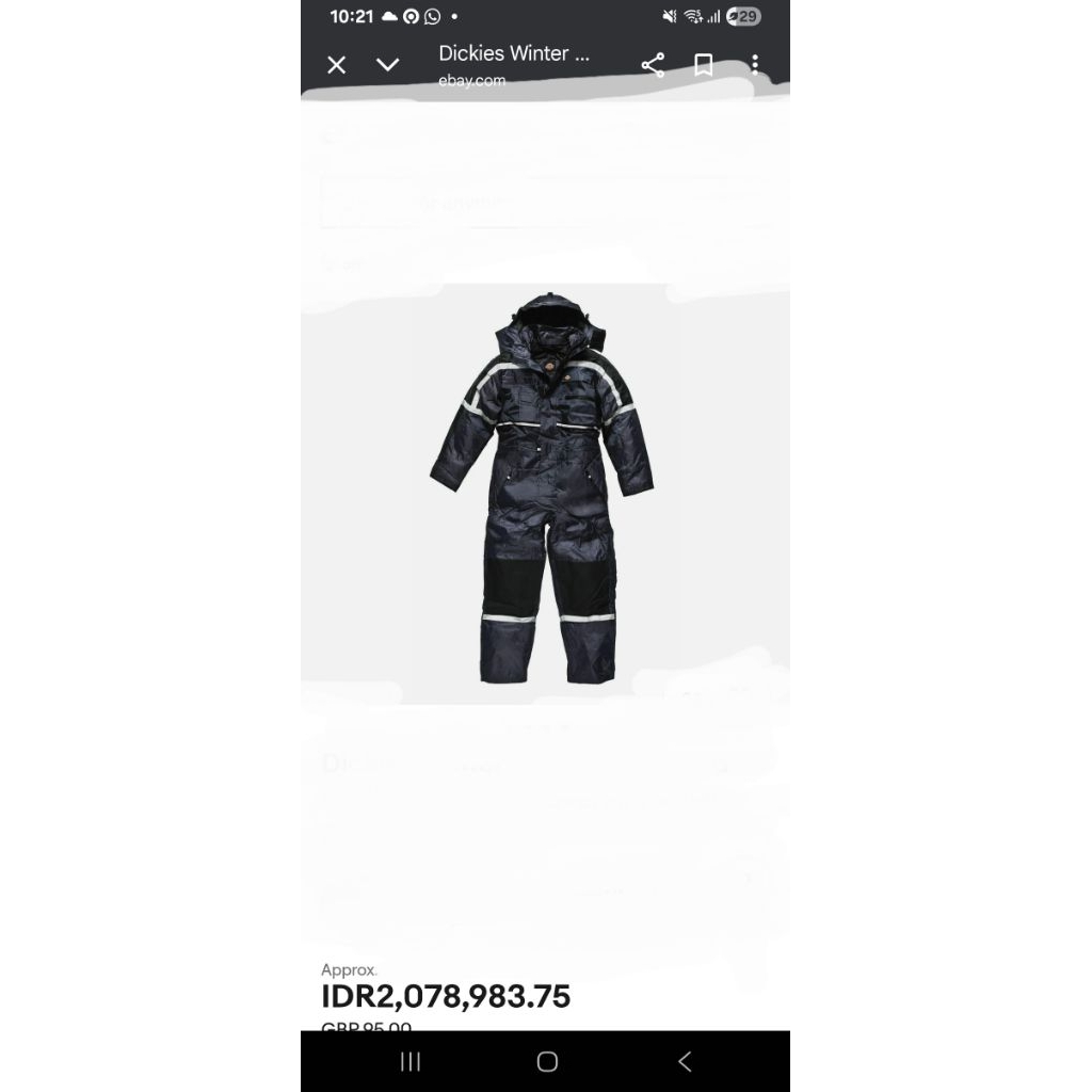 Dickies winter wear pack coverall original size M