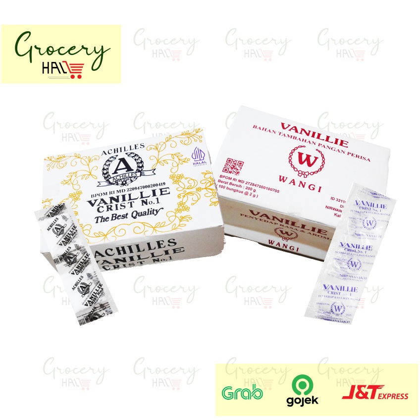 VANILIE BUBUK 2 GRAM ( PENYEDAP & AROMA KUE ) VANILI - VANELI