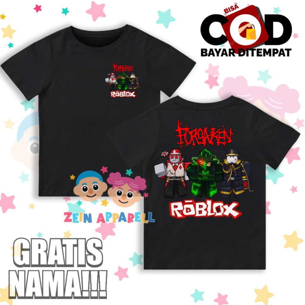Baju Anak Roblox Forsaken - Fashion Anak Forsaken - Kaos Anak Forsaken Roblox